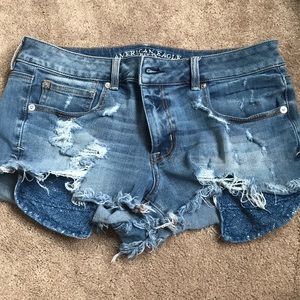 American Eagle Jean Shorts with lace pockets